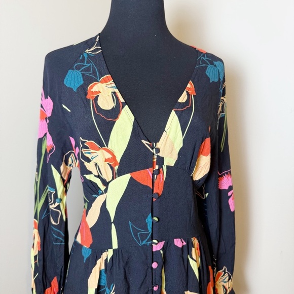 🌸 Leith Floral Button-Front Midi Dress | Size Small - Picture 4 of 11